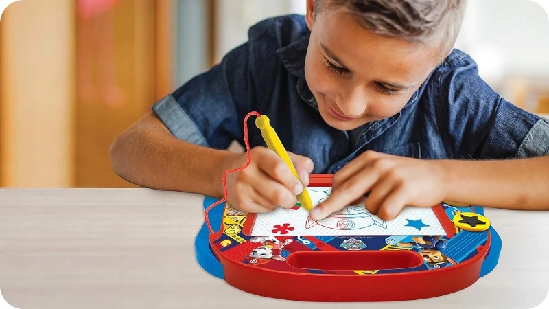 PAT 'PATROUILLE Magic slate A5 format with magnetic accessories for drawing in colors - LEXIBOOK