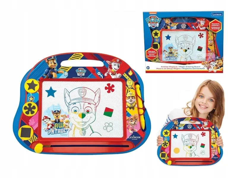 PAT 'PATROUILLE Magic slate A5 format with magnetic accessories for drawing in colors - LEXIBOOK