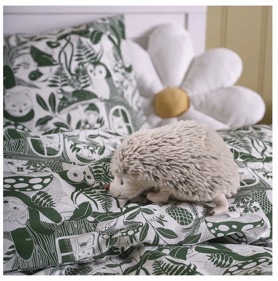 Patalynės komplektas Patalynė 150x200cm vaikams balta žalia wzór las IKEA SKOGSDUVA