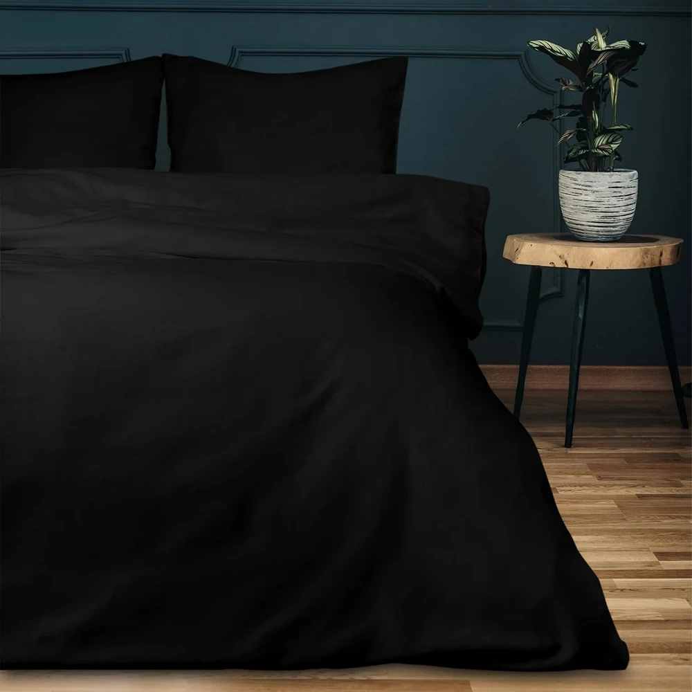 Patalynės komplektas Patalynė satyna bawełniana 160x200 + 2x70x80 juoda Darymex