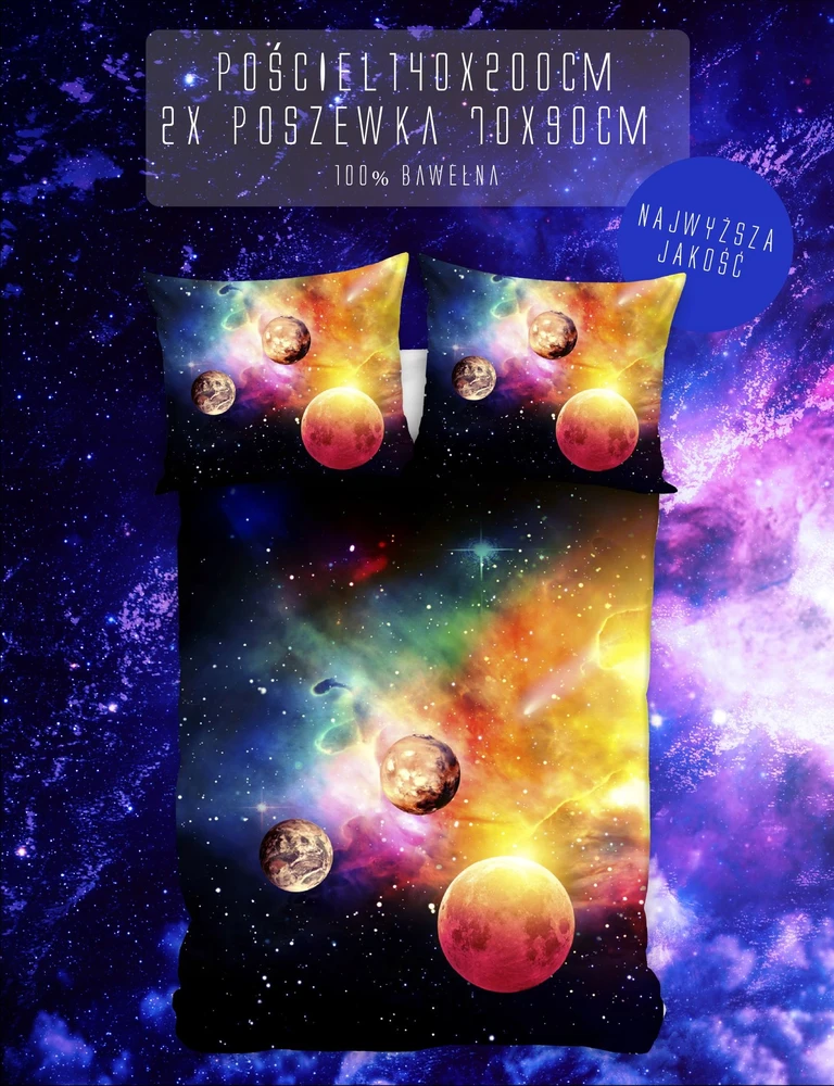 PATALYNĖS ERDVĖ GALAXY PLANETS TIKRA FOTO 160x200