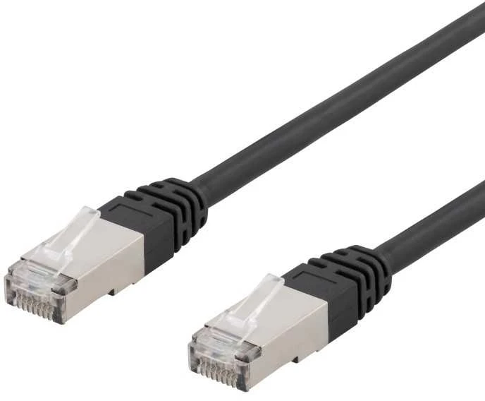 Patch kabelis DELTACO S/FTP, Cat6, 2m, 250MHz, UV atsparus, juodas / SFTP-62UV
