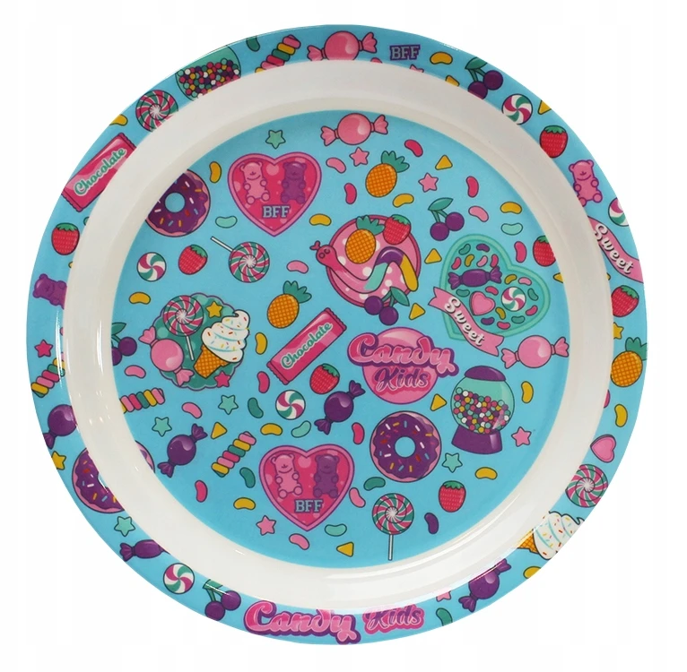 PATIEKALŲ RINKINYS Candy Kids Lėkštės dubuo Puodelis piknikas Vaikų dienos dovana