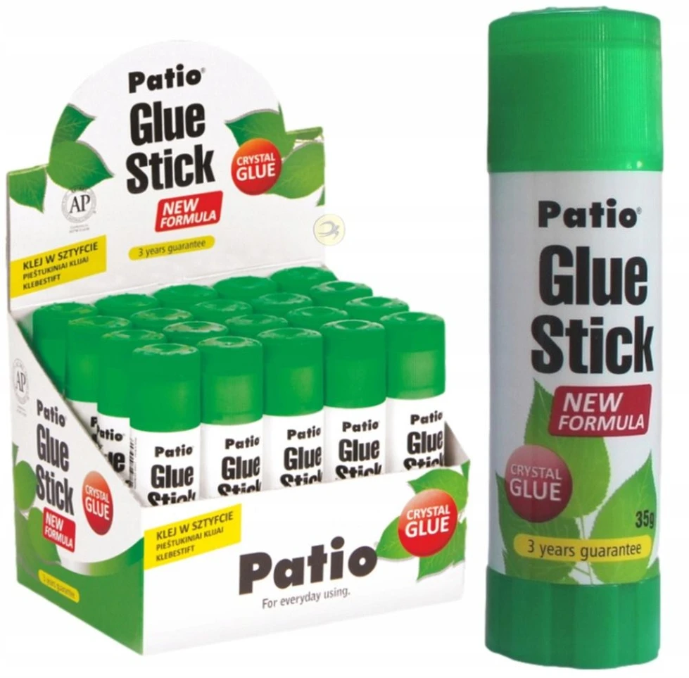 PATIO KLEJ szkolny biurowy W SZTYFCIE CRYSTAL 35G