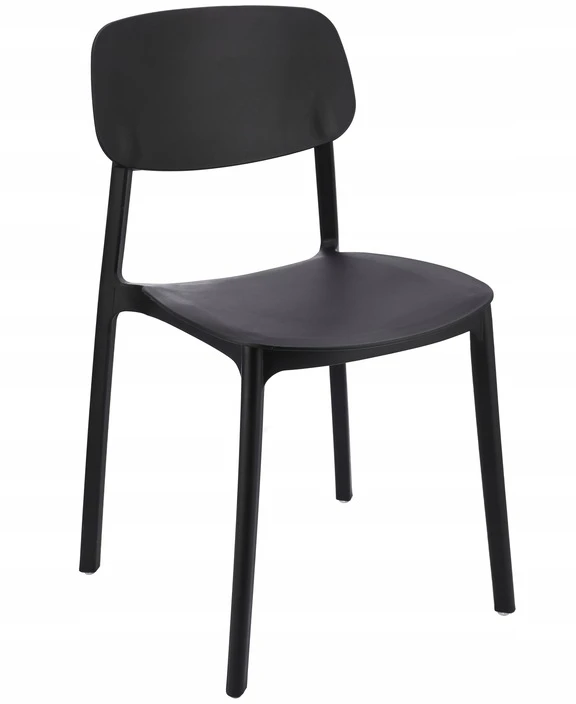 PATOGI plastikinė LARA virtuvės valgomojo kėdė, juoda JUMIhome