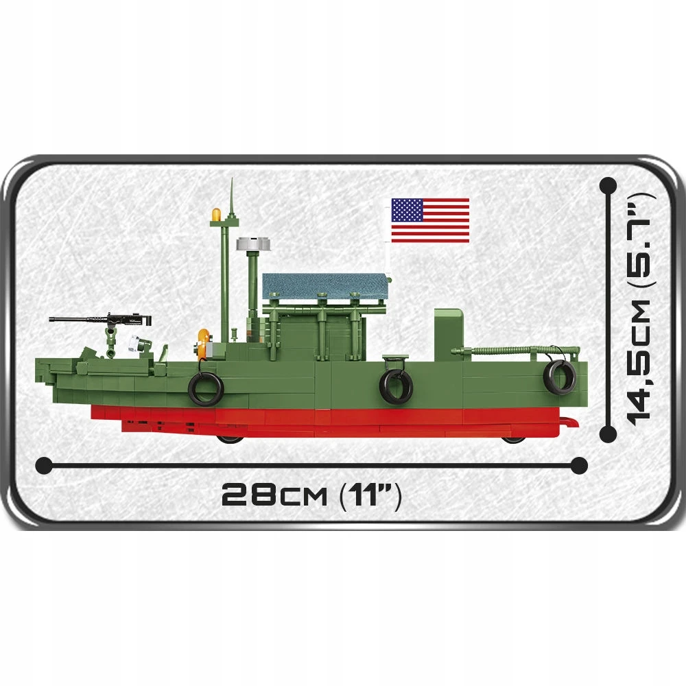 Surenkamas modelis Vietnam War PatrolBoatRiver MKII Cobi, 2238, 615 d.