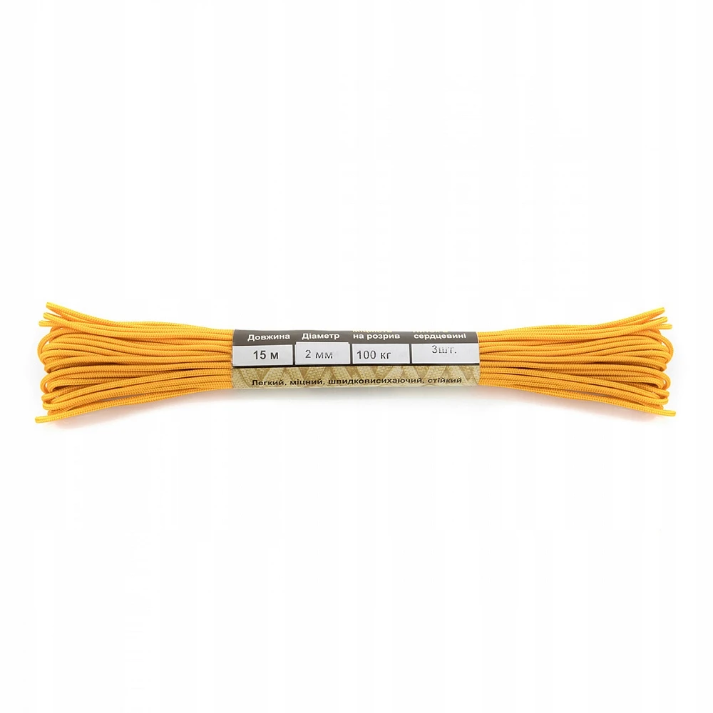 Patvari parašiuto virvė M-Tac Paracord Minicord Goldenrod