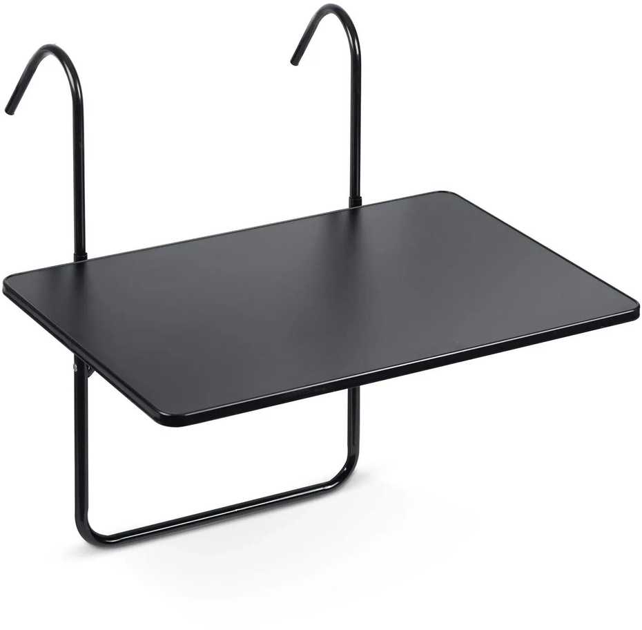 Patvarus balkono stalas 60x43cm sulankstomas Sofotel SO-982 juodas