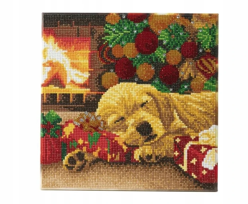 Paveikslas ant drobės 30x30cm su Labrador Epee mozaika
