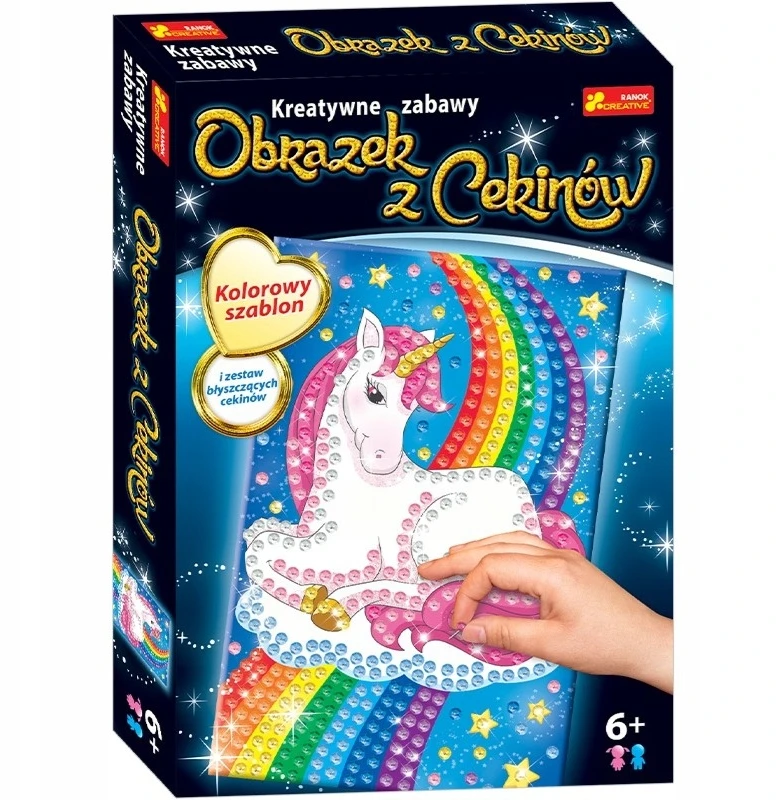 Paveikslėlis iš blizgučių UNICORN Creative rinkinys su blizgučiais Ranok-Creative