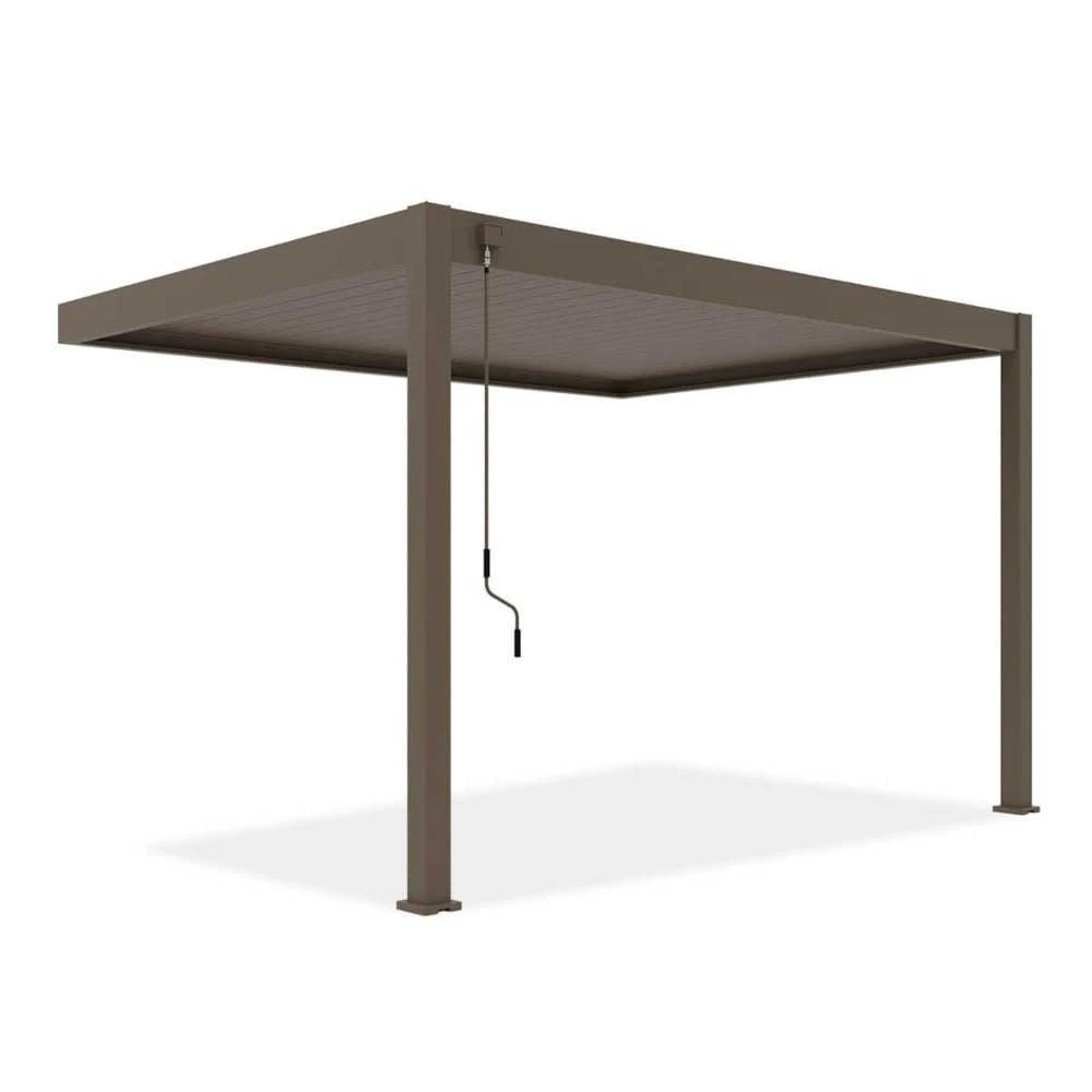 Pavėsinė Pergola ELEGANCE WALL 3x4, Taupe, montuojama prie sienos