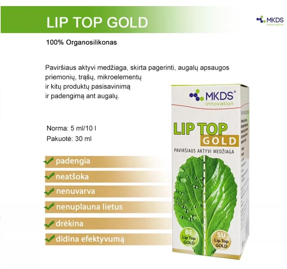Augalų apsaugos priemonė Lip Top Gold MKDS 30ml