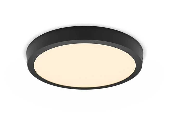 Lubinis šviestuvas Paviršinė LED panelė PHILIPS MAGNEOS, 20W, 2700K,1900lm,apvali f., juodos sp.,ø26,8xh2,8cm