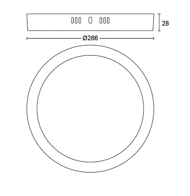 Lubinis šviestuvas Paviršinė LED panelė PHILIPS MAGNEOS, 20W, 2700K,1900lm,apvali f., juodos sp.,ø26,8xh2,8cm