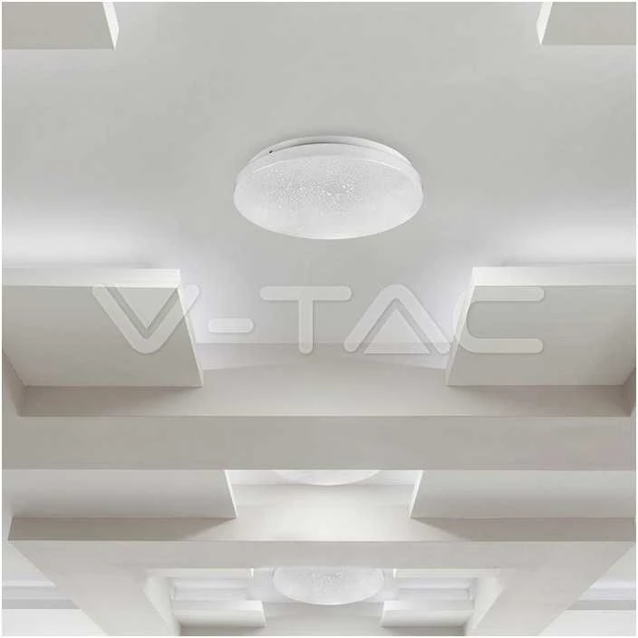 Sieninis šviestuvas V-tac 36W paviršinis šviestuvas, baltas, 3000/4000/6400K