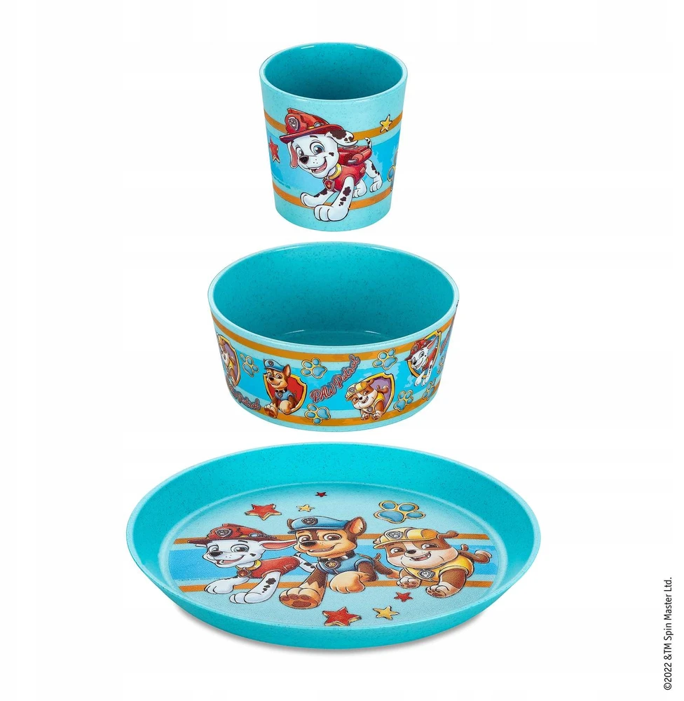 Paw Patrol 3 dalių Koziol vaikiškų indų rinkinys
