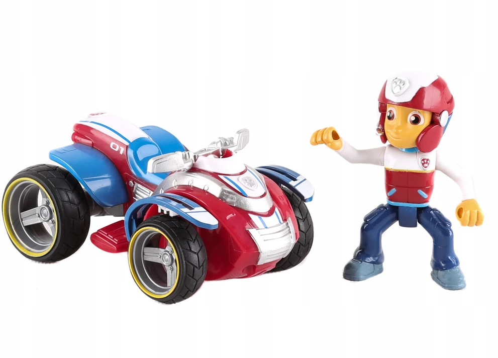 PAW PATROL gelbėjimo keturratis + Ryder SPIN MASTER figūrėlė su judančiais klubų sąnariais