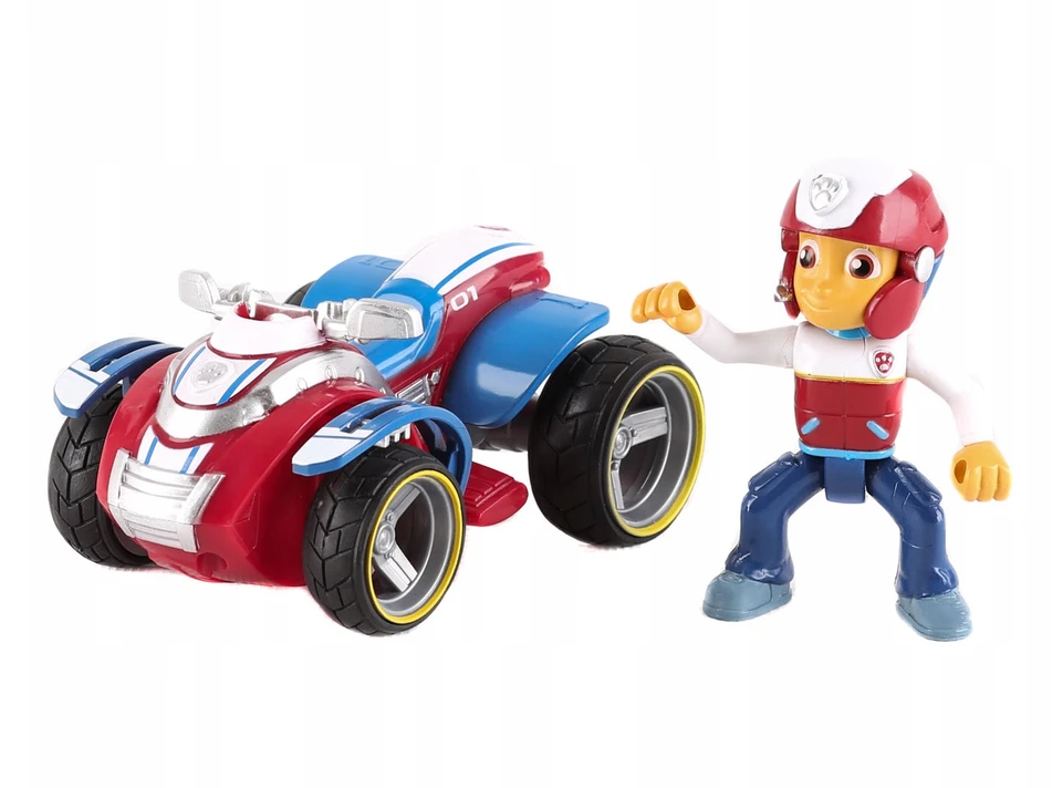 PAW PATROL gelbėjimo keturratis + Ryder SPIN MASTER figūrėlė su judančiais klubų sąnariais