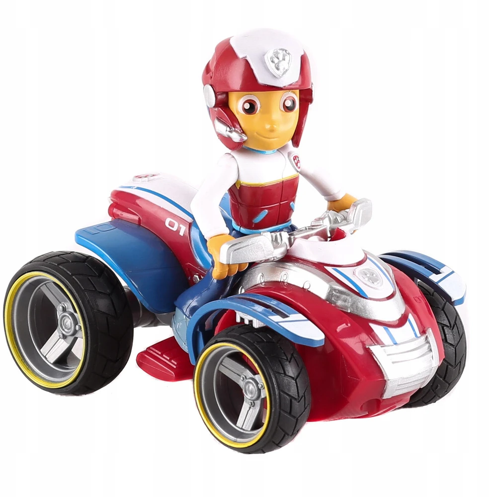 PAW PATROL gelbėjimo keturratis + Ryder SPIN MASTER figūrėlė su judančiais klubų sąnariais