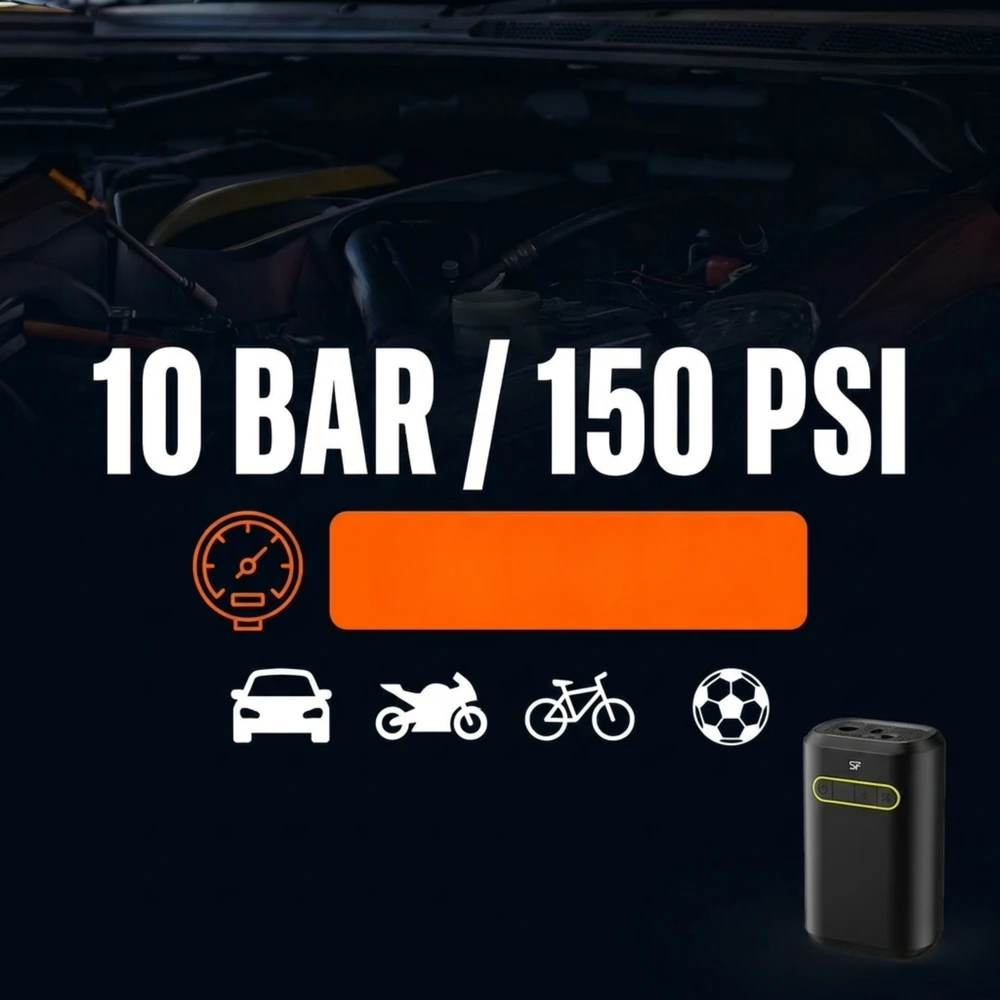 PD BELAIDIS kompresorius, elektrinis dviratis, automobilis, maitinimo blokas