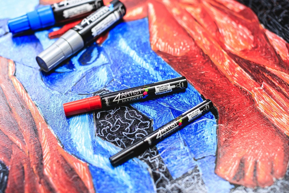 Pebeo Aliejinis žymeklis 4Artist Marker - Apvalus galiukas - 2 mm - 10 spalvų