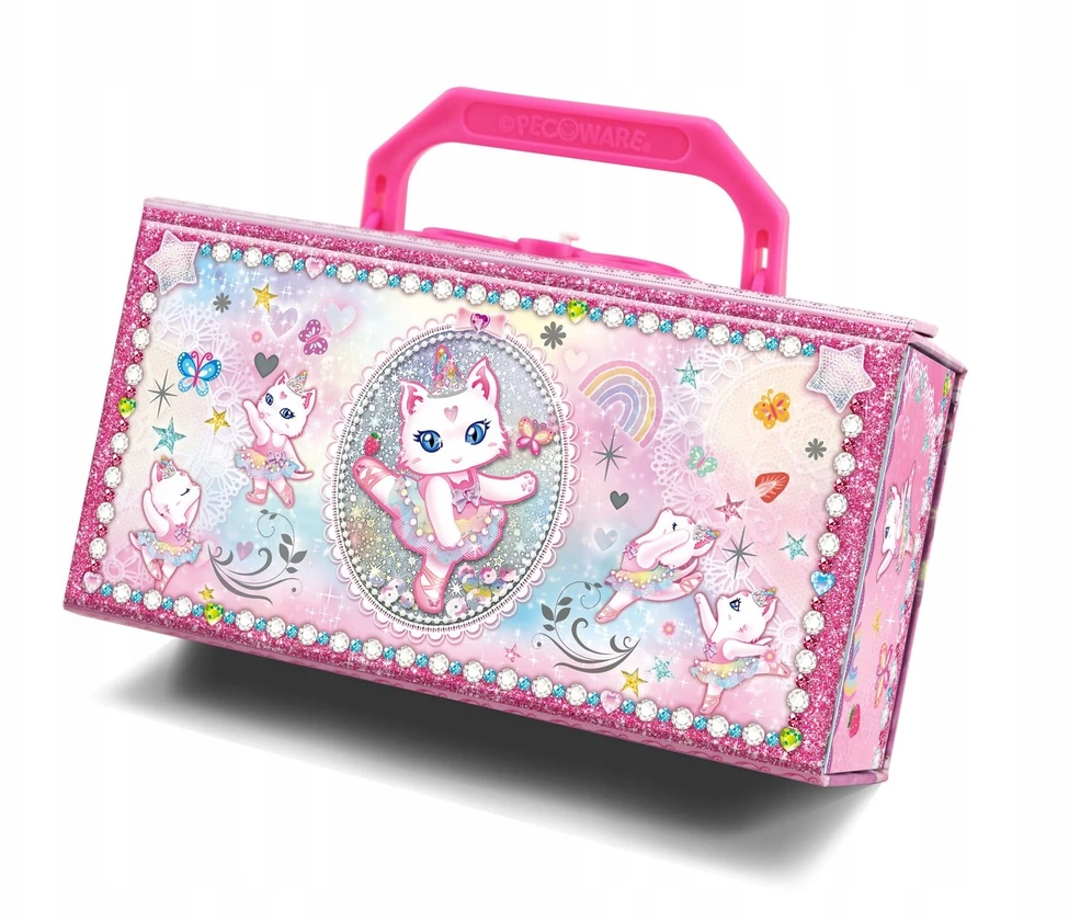 PECOWARE Dėžutė su kombinuota spyna ir apyranke - Ballerina Cat 180BK