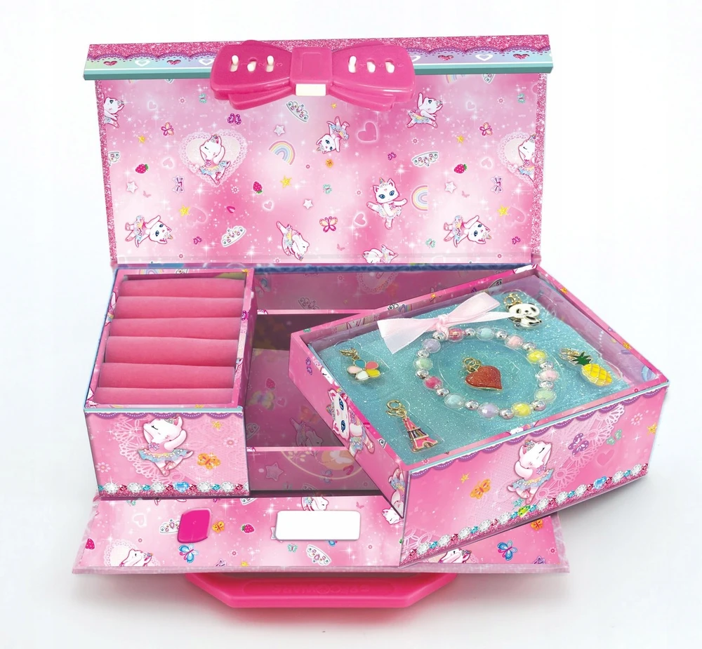 PECOWARE Dėžutė su kombinuota spyna ir apyranke - Ballerina Cat 180BK