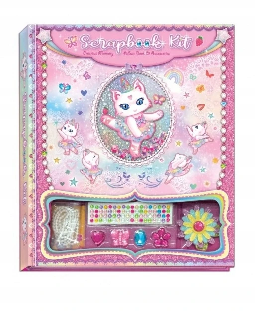Pulio PECOWARE SCRAPBOOK DEKORAVIMO RINKINYS KATĖS BALETO SUKNELĖ 6+