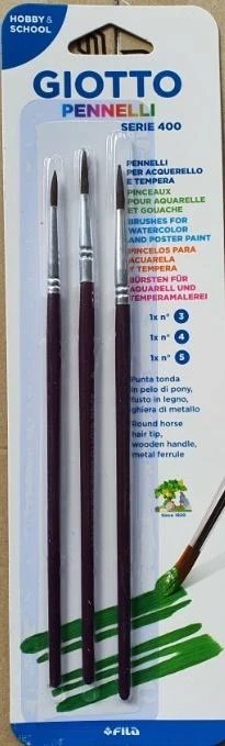 pędzle giotto 3 vnt