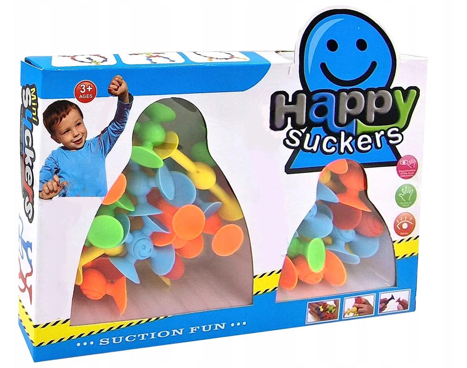 Pegaz Toys Silikoniniai blokeliai KONSTRUKCINIAI SIURBUČIAI 35 vnt. Spalvinga Soft vandeniui