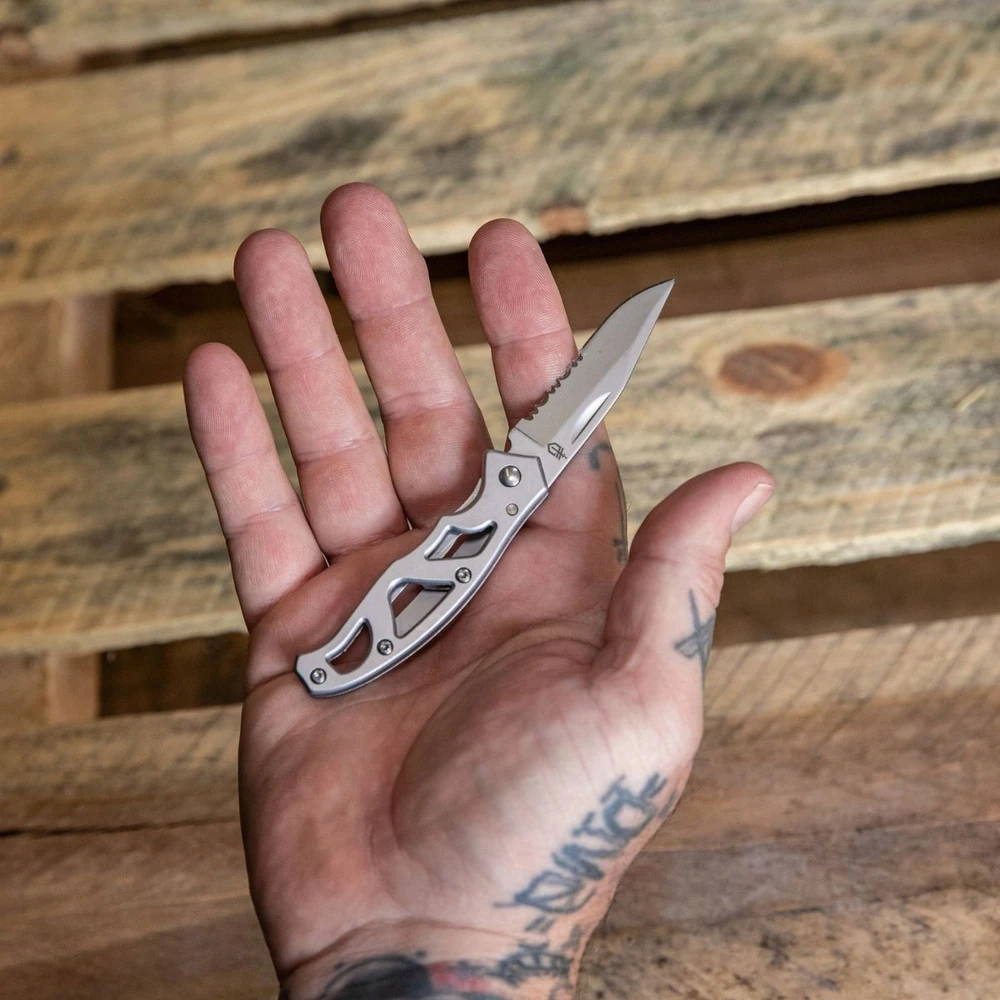 Gerber Essentials Paraframe Mini - Stainless, Fine Edge Peilis