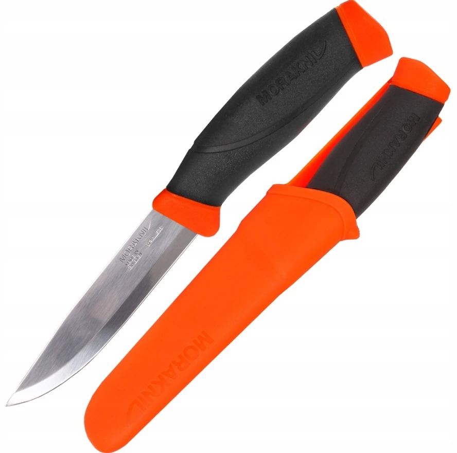 Morakniv® Companion (S) peilis, Hi-Vis Oranžinis, nerūdijantis plienas