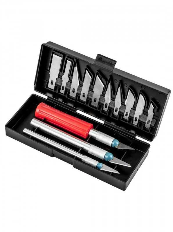 Peilių komplektas TOP TOOLS 16 vnt. (keičiamos geležtės)
