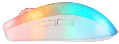 Belaidė pusiau permatoma DELTACO GAMING pelė, RGB, itin lengva, balta / GAM-145-W