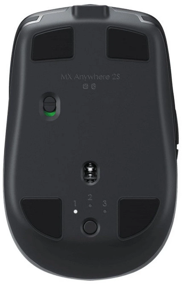 Logitech MX Anywhere 2S Belaidė pelė, RF belaidė + Bluetooth, 4000 DPI, Graphite