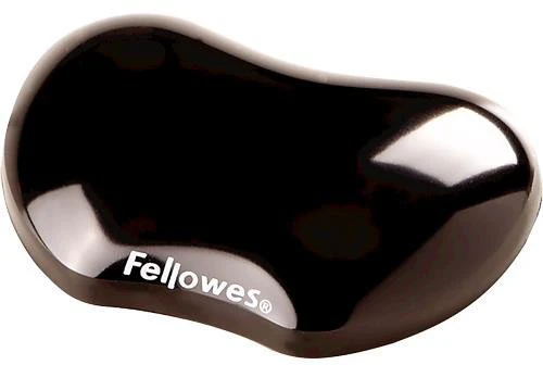 Pelės kilimėlis su riešo atrama FELLOWES CRYSTAL, juoda