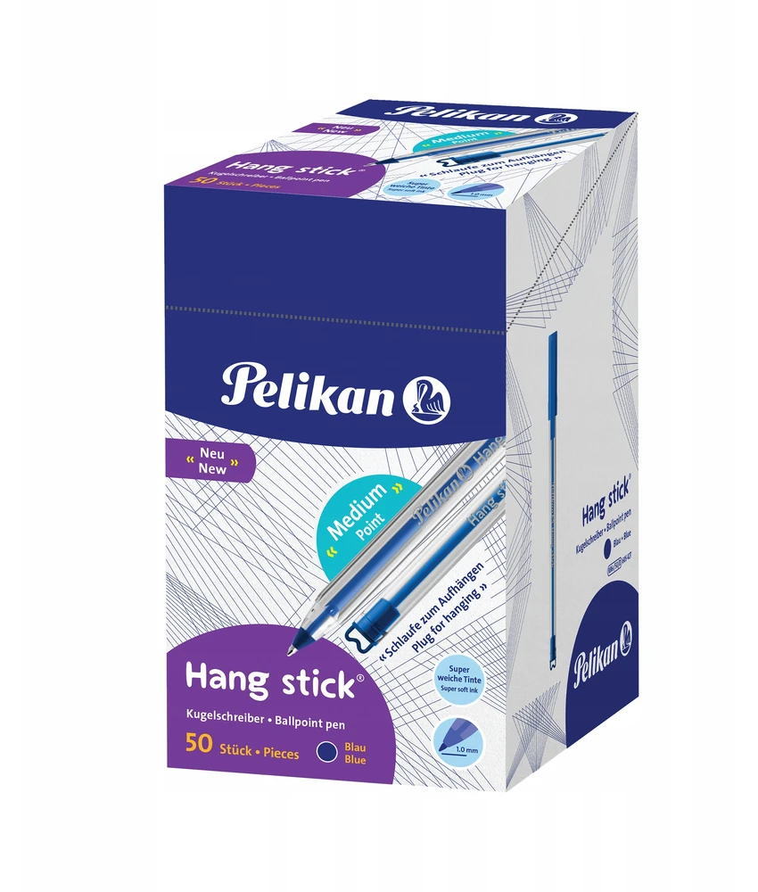 Pelikan Hang Stick mėlyni rašikliai, 50 vnt.