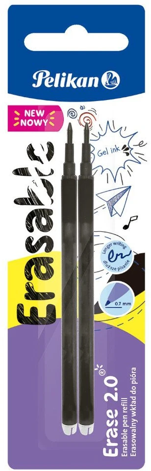 Pelikan Juodi trintukai "erase 2.0" rašiklio papildymai