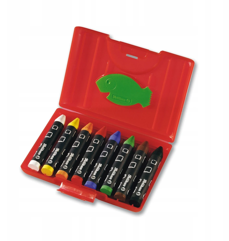 Pelikan kreidelės vaškas 8 spalvos dėžutėje
