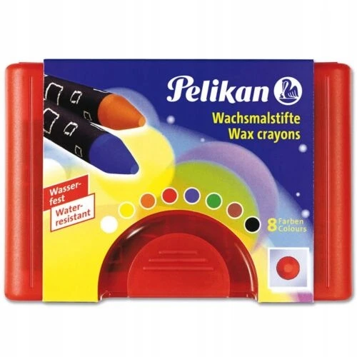 Pelikan kreidelės vaškas 8 spalvos dėžutėje