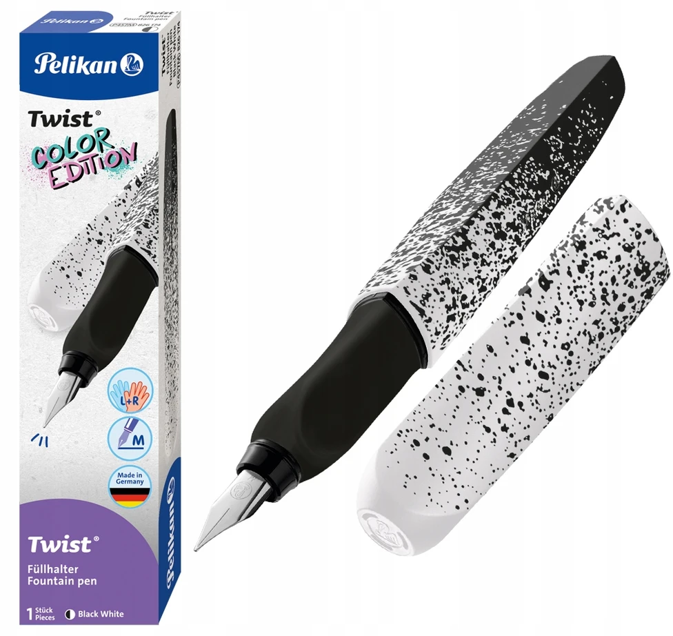Pelikan Plunksnakotis TWIST P457M juodas-baltas