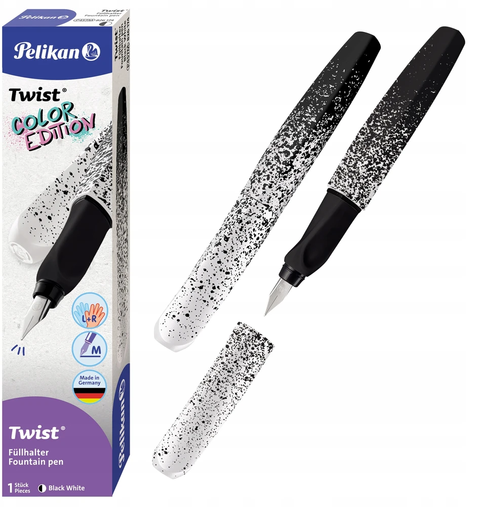Pelikan Plunksnakotis TWIST P457M juodas-baltas