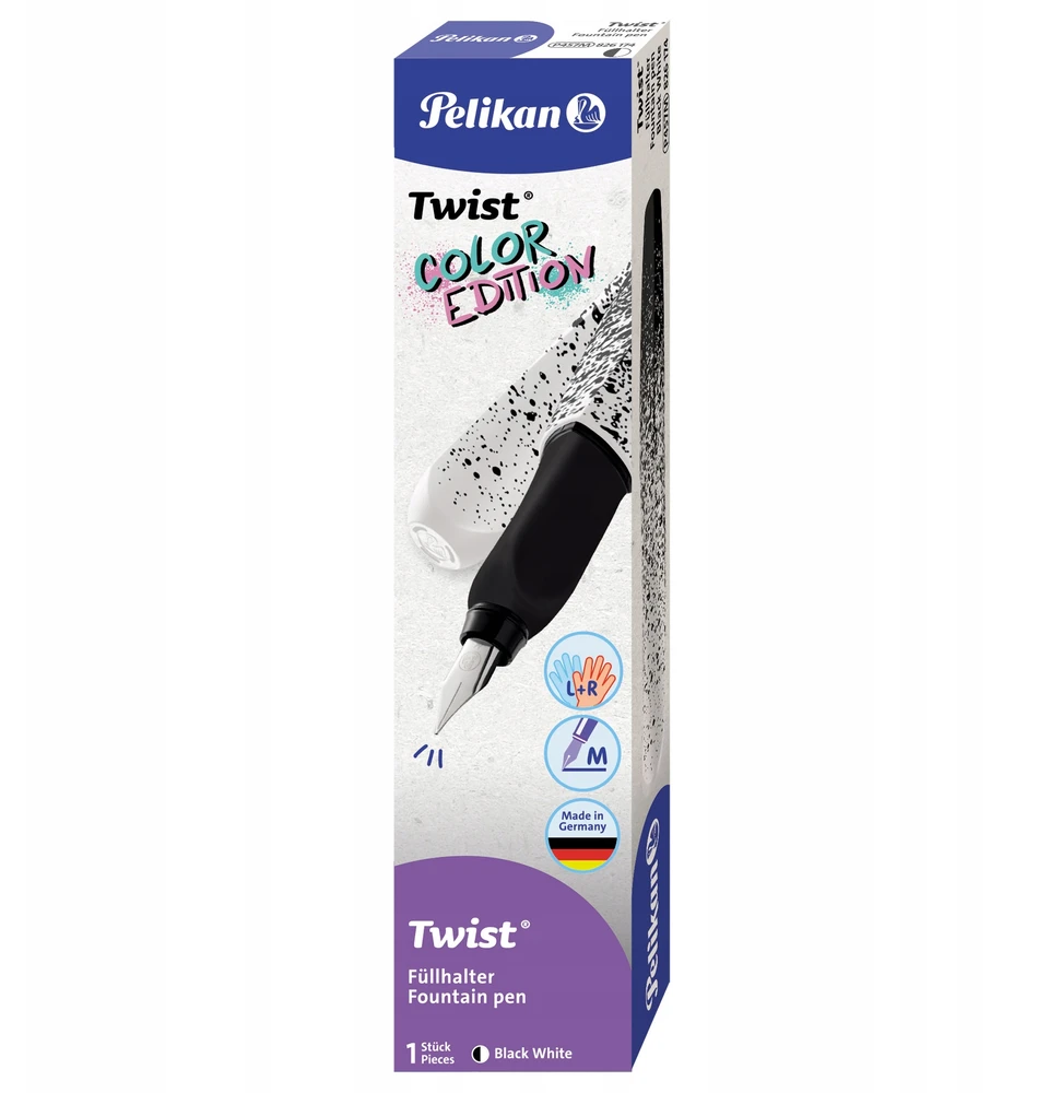 Pelikan Plunksnakotis TWIST P457M juodas-baltas