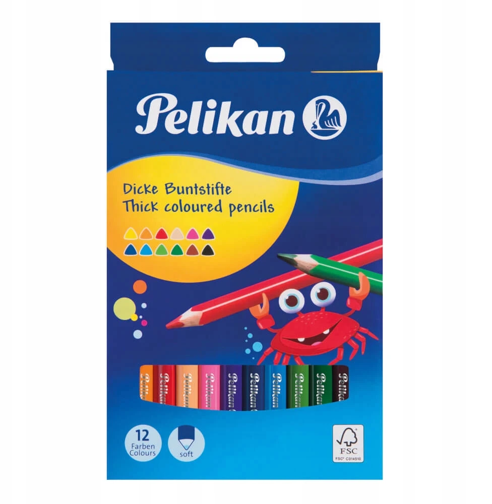 Pelikan Spalvoti pieštukai, 12 spalvų