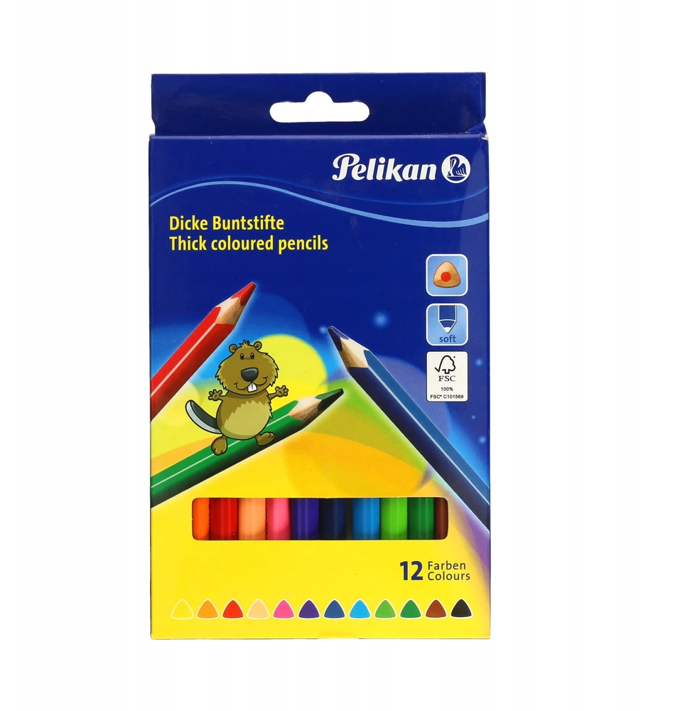 Pelikan Spalvoti pieštukai, 12 spalvų