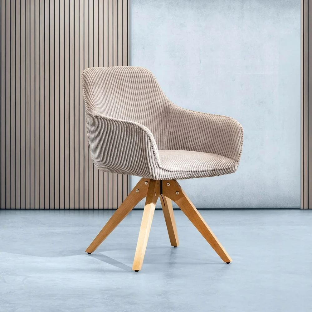 PEMA ruda velvetinė pasukama kėdė 56x60x82 cm HOMLA