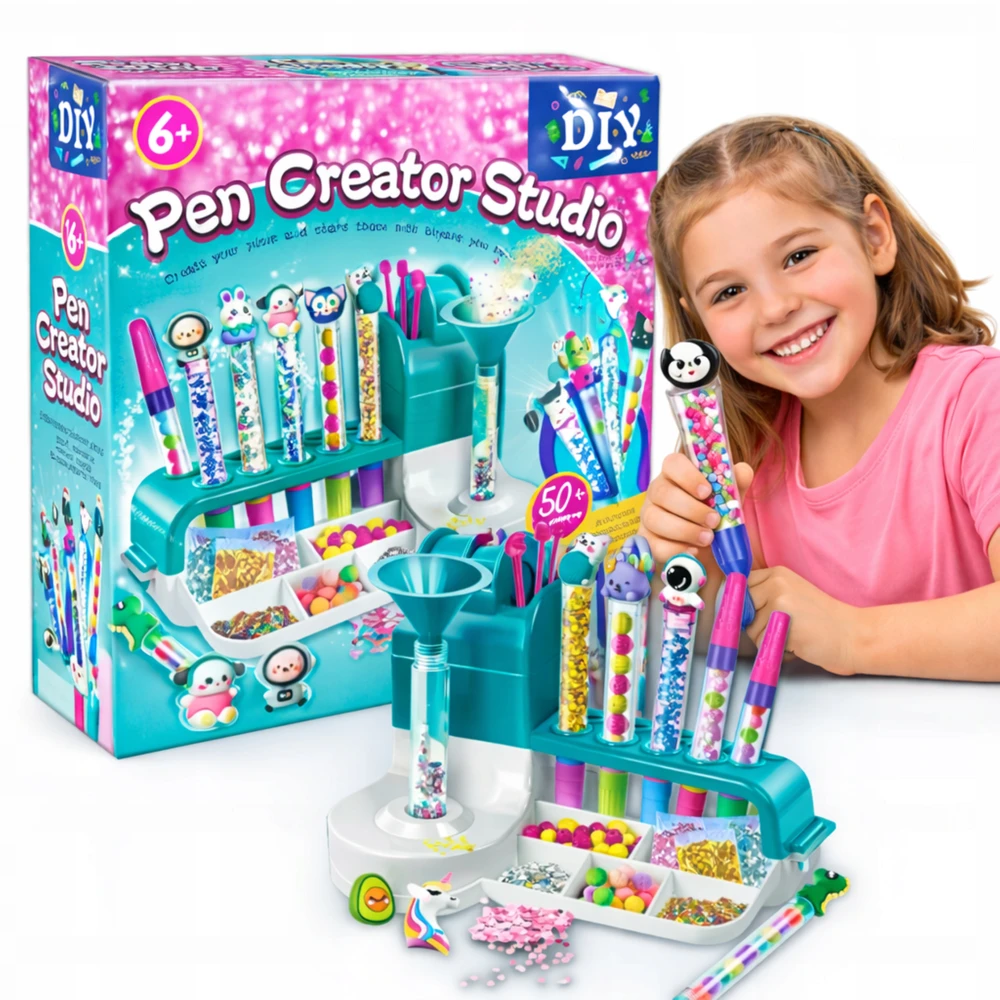 PEN FACTORY CREATIVE ART KIT „Pasidaryk pats“ tušinukų blizgučiai, skirti VAIKAMS