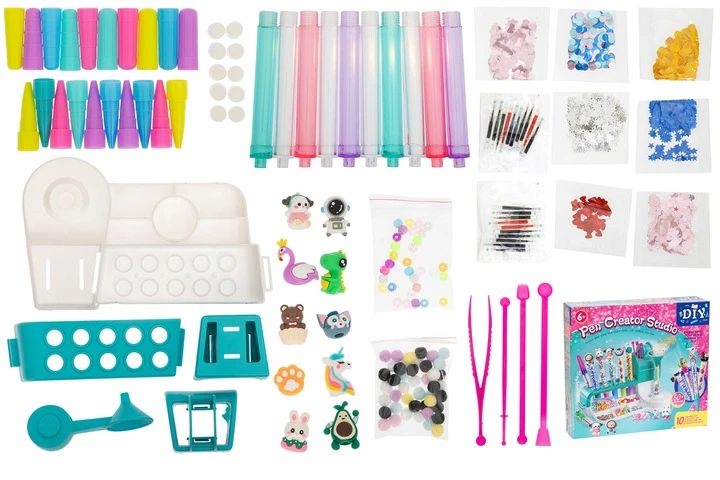 PEN FACTORY CREATIVE ART KIT „Pasidaryk pats“ tušinukų blizgučiai, skirti VAIKAMS