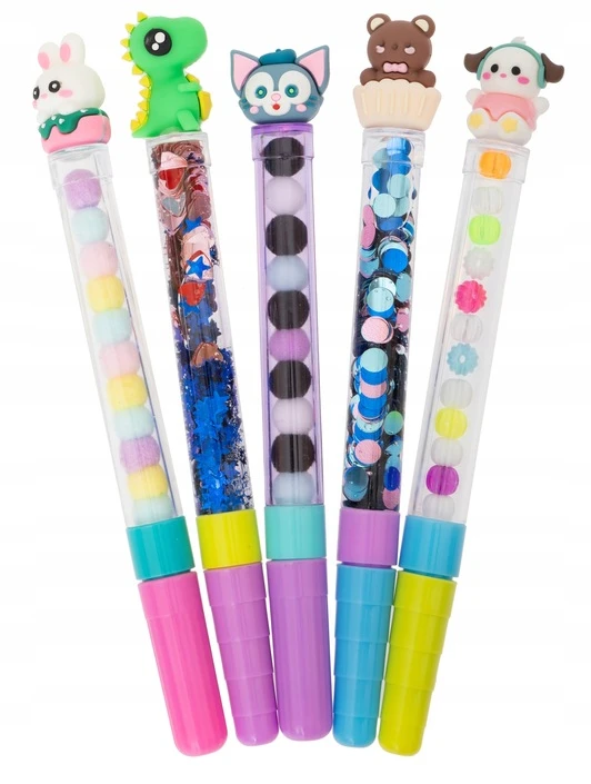 PEN FACTORY CREATIVE ART KIT „Pasidaryk pats“ tušinukų blizgučiai, skirti VAIKAMS