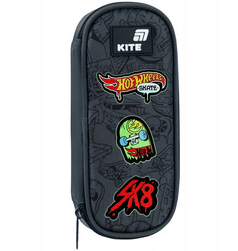 Kite Pieštukas case without supplies HW26-599. 21 cm x 8.5 cm. juodas